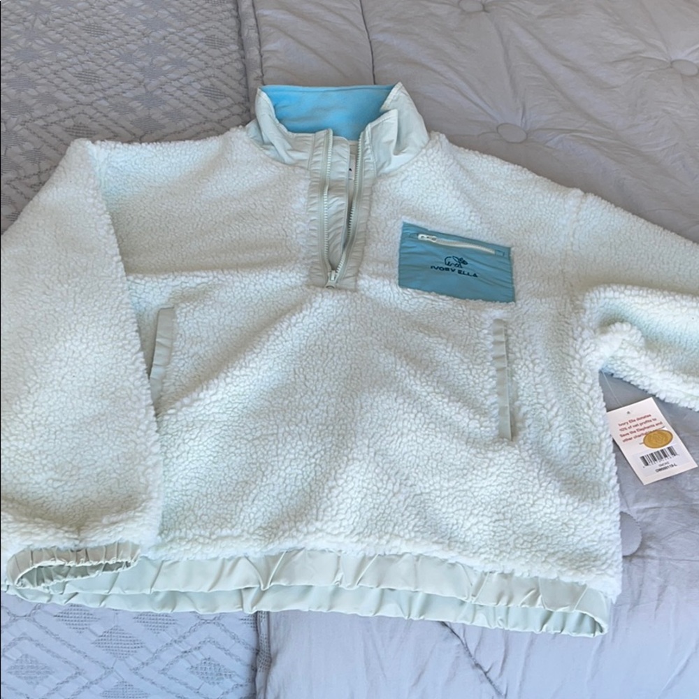 ivory ella fleece quarter zip